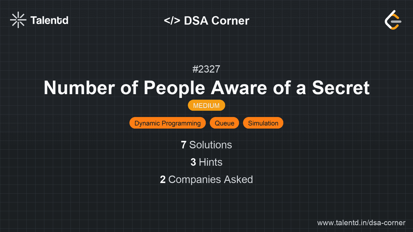 Problem visualization for Number of People Aware of a Secret