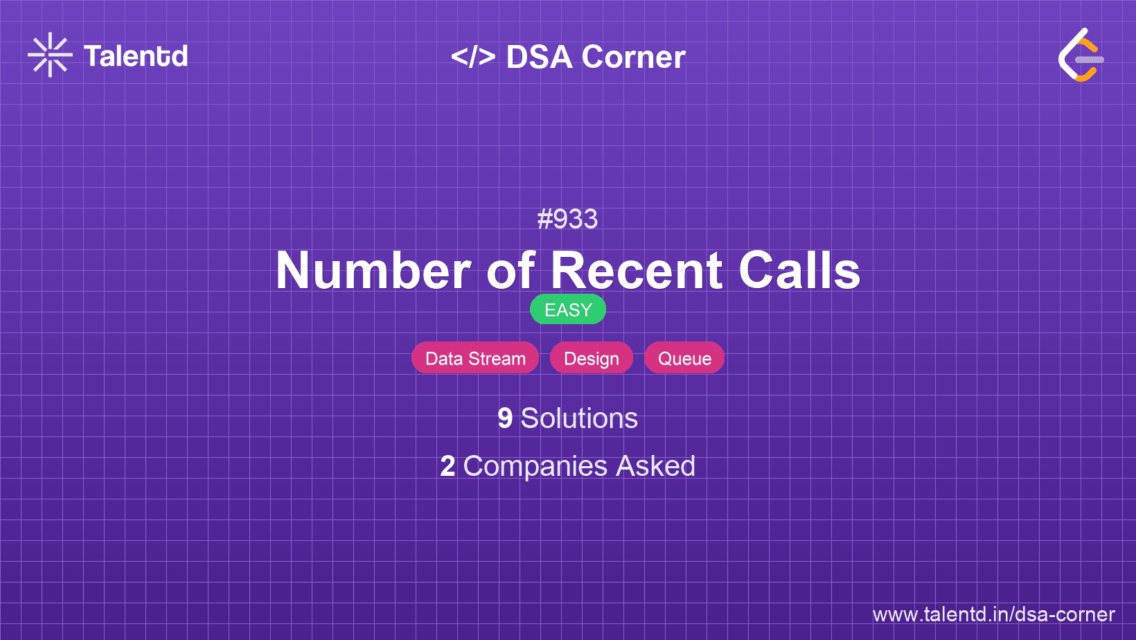 Problem visualization for Number of Recent Calls