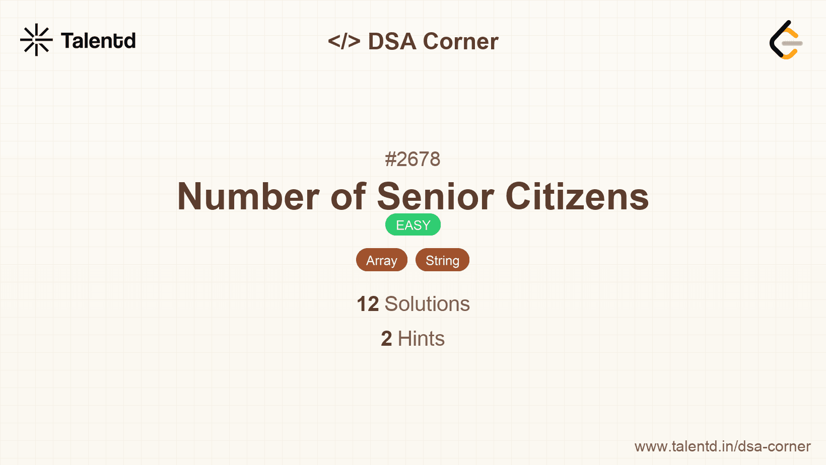 Problem visualization for Number of Senior Citizens