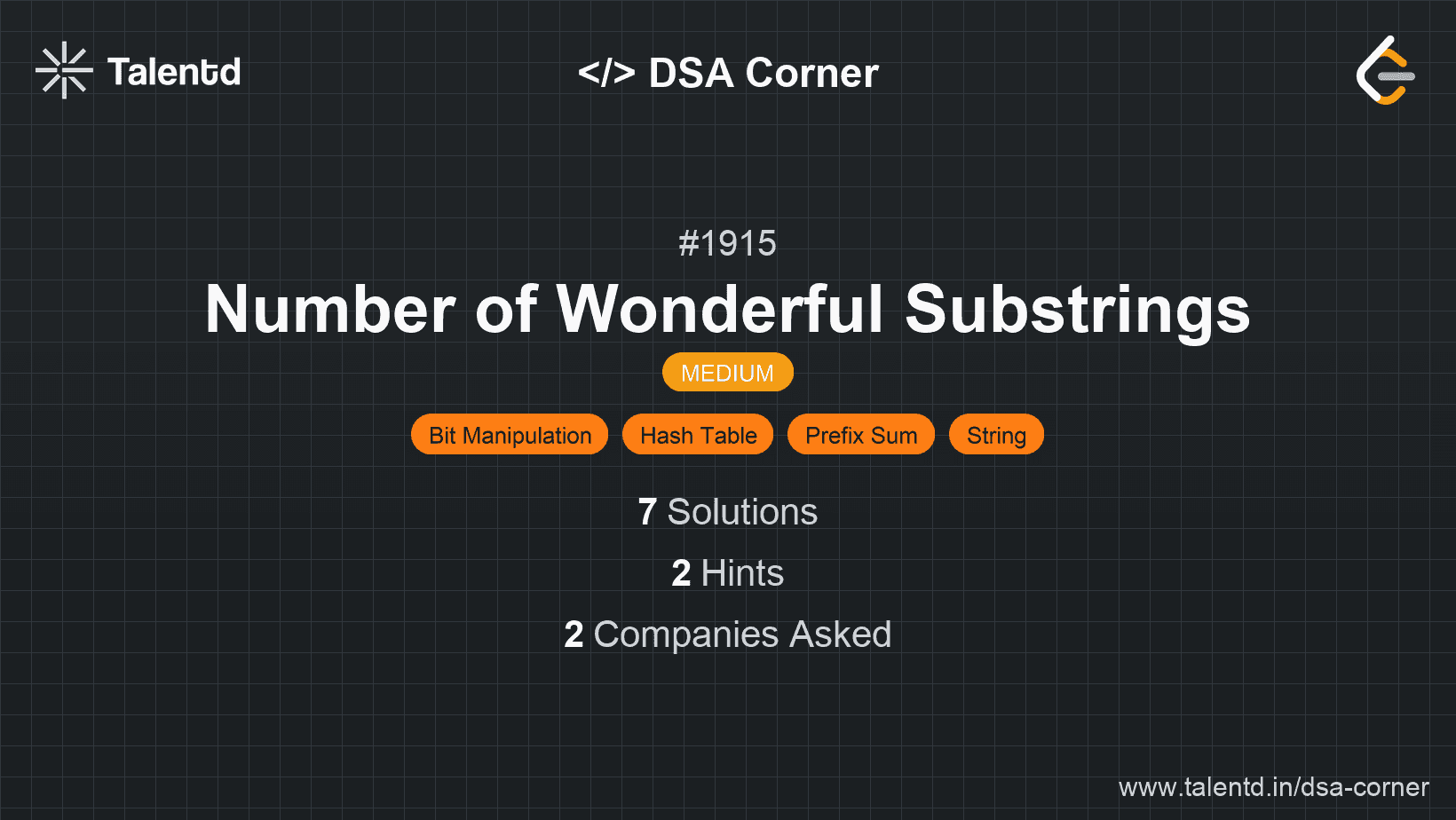 Problem visualization for Number of Wonderful Substrings