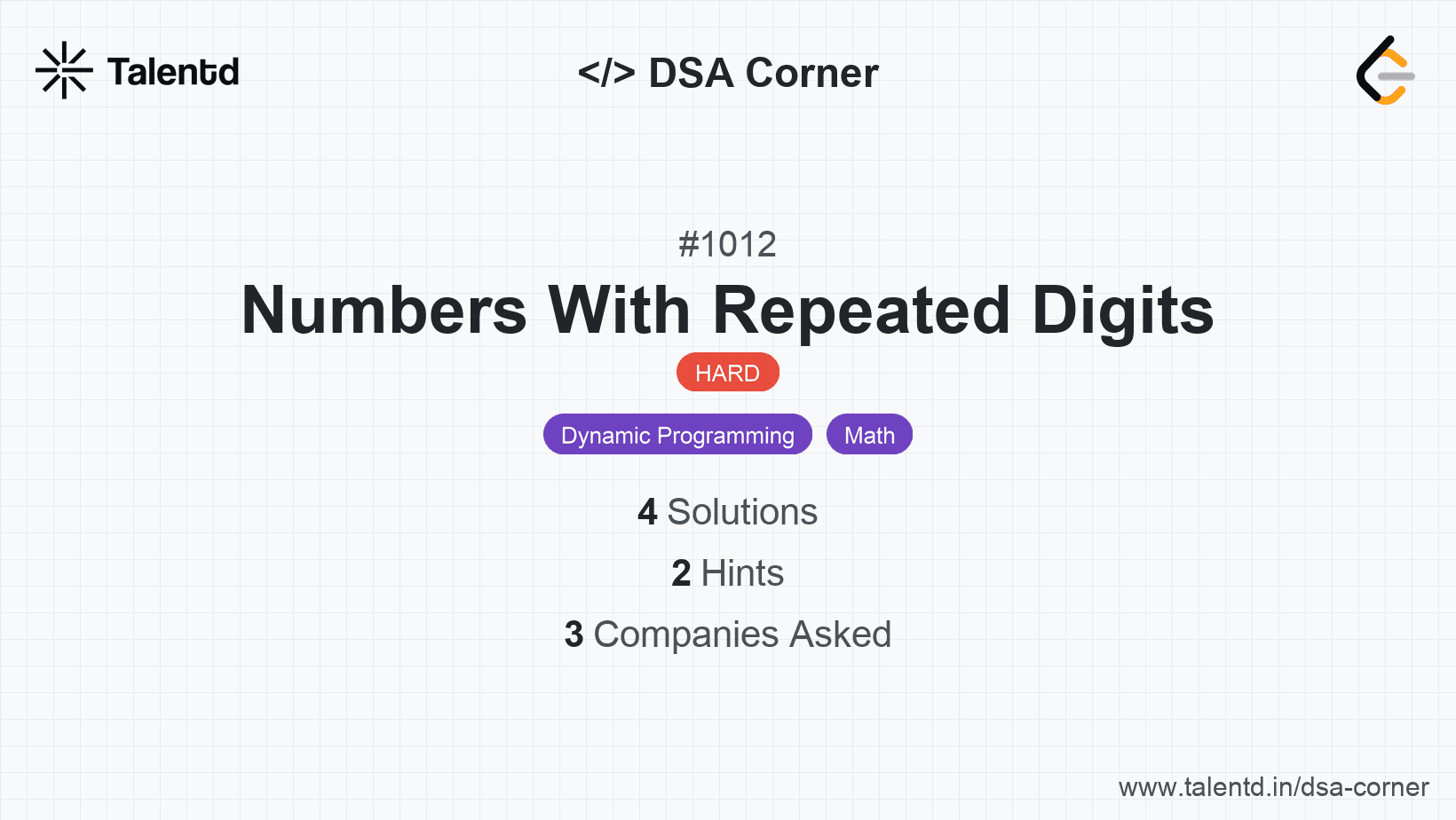 Problem visualization for Numbers With Repeated Digits