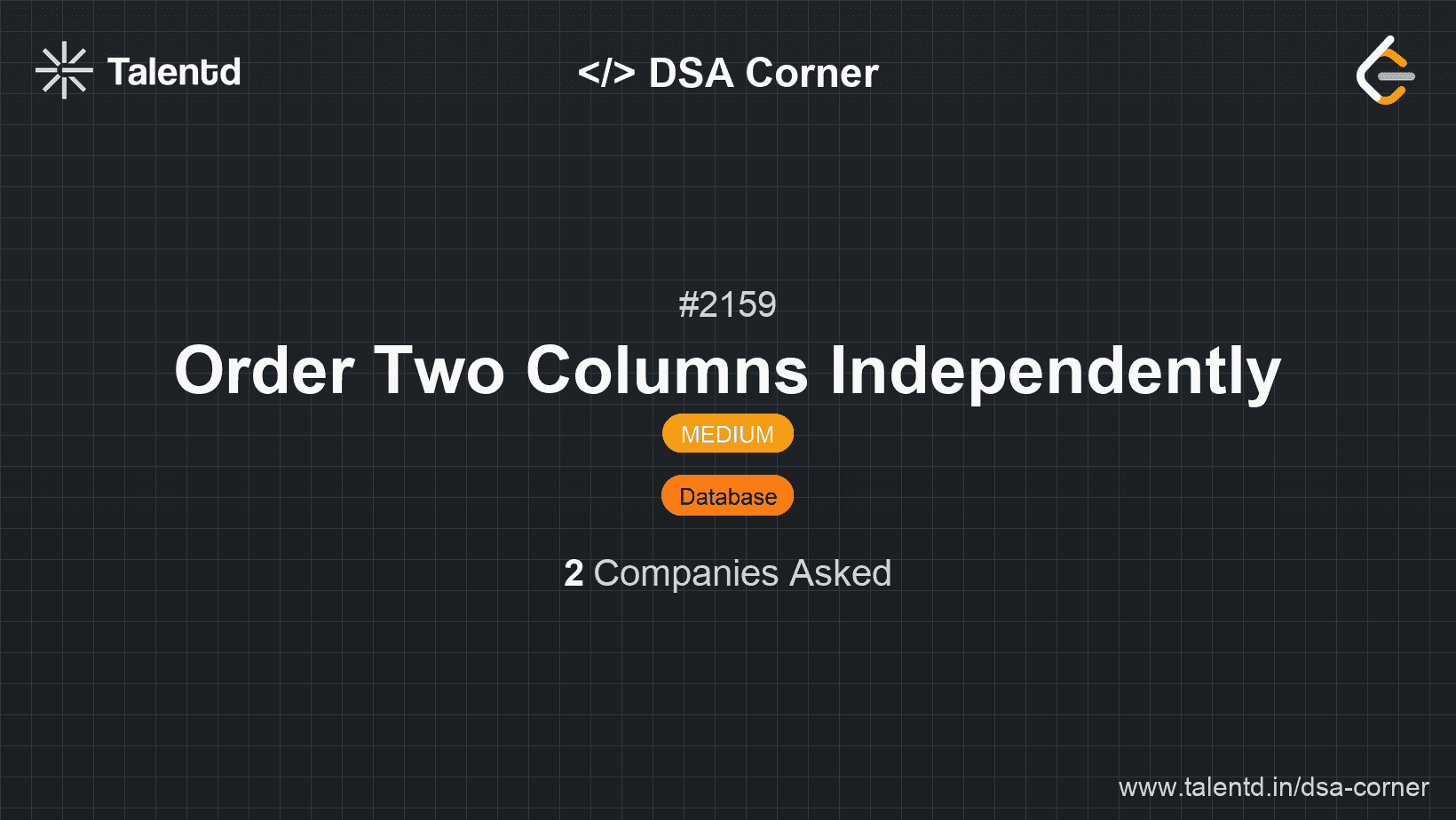 Problem visualization for Order Two Columns Independently