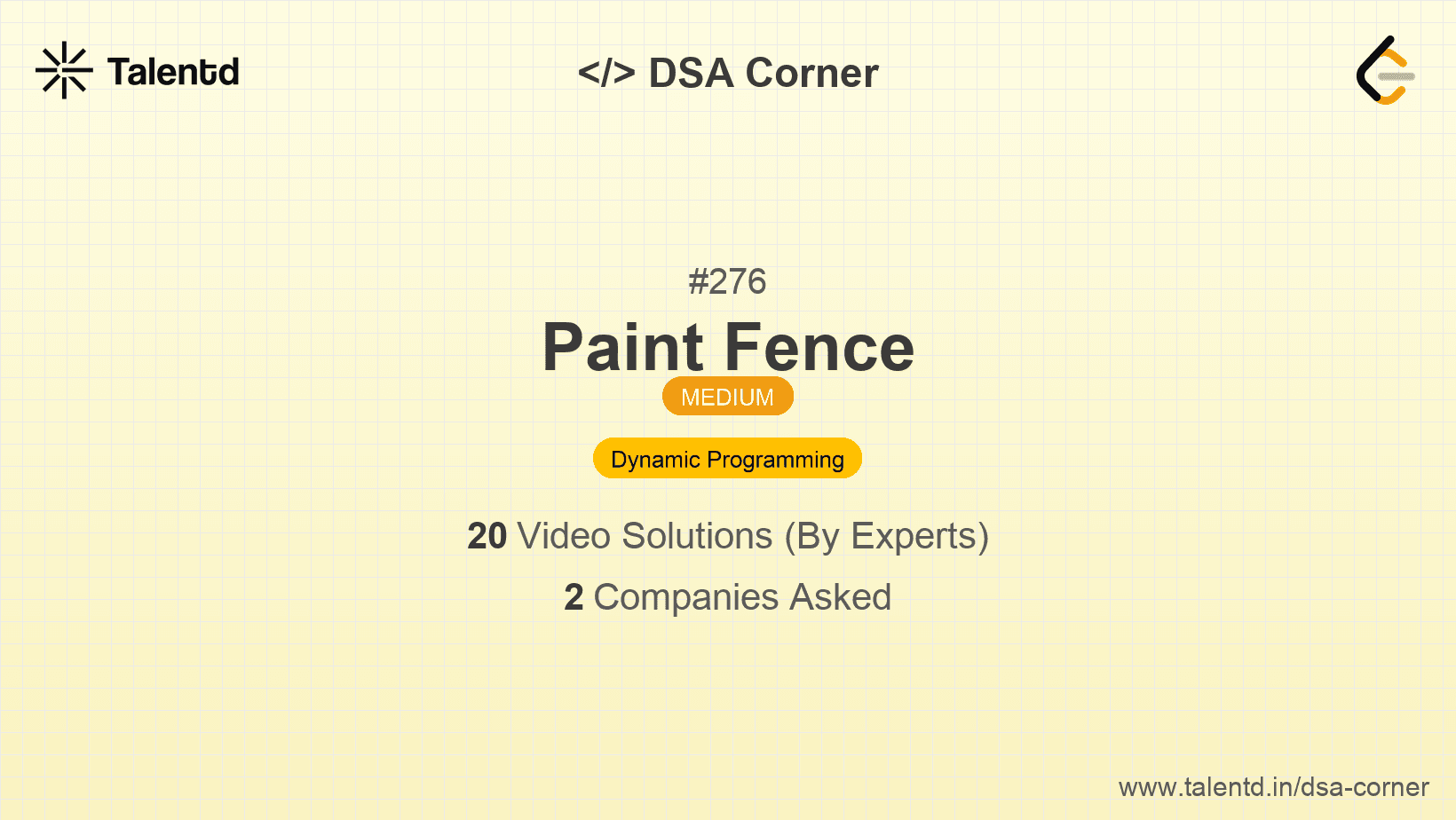 Problem visualization for Paint Fence