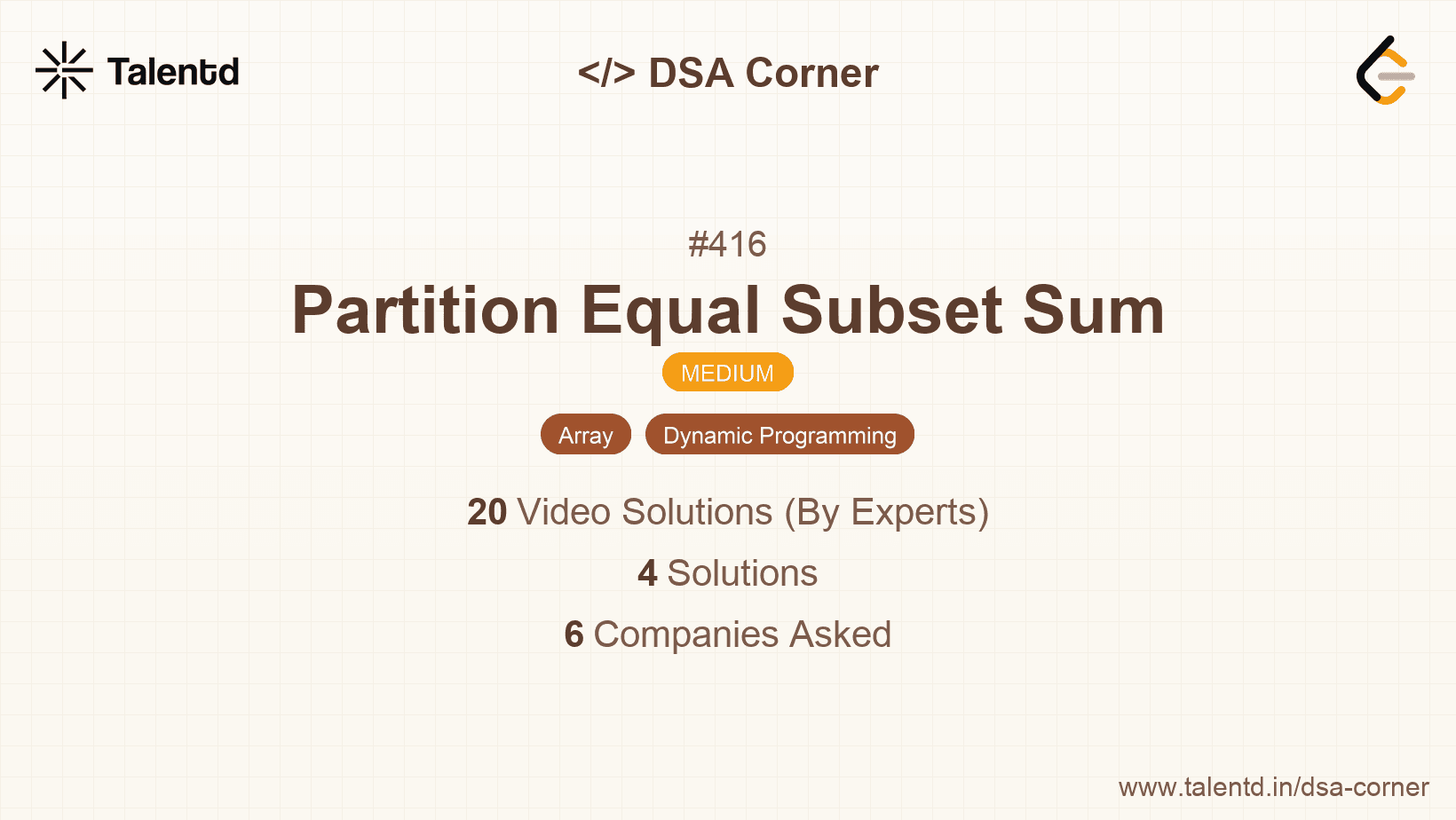 Problem visualization for Partition Equal Subset Sum