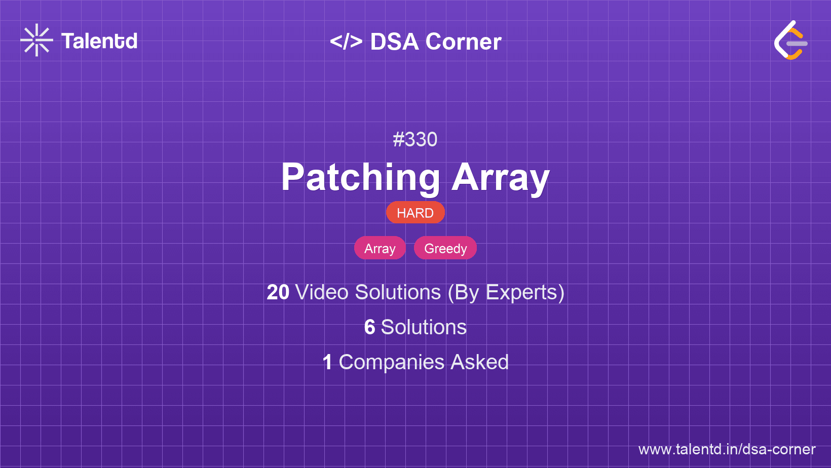 Problem visualization for Patching Array