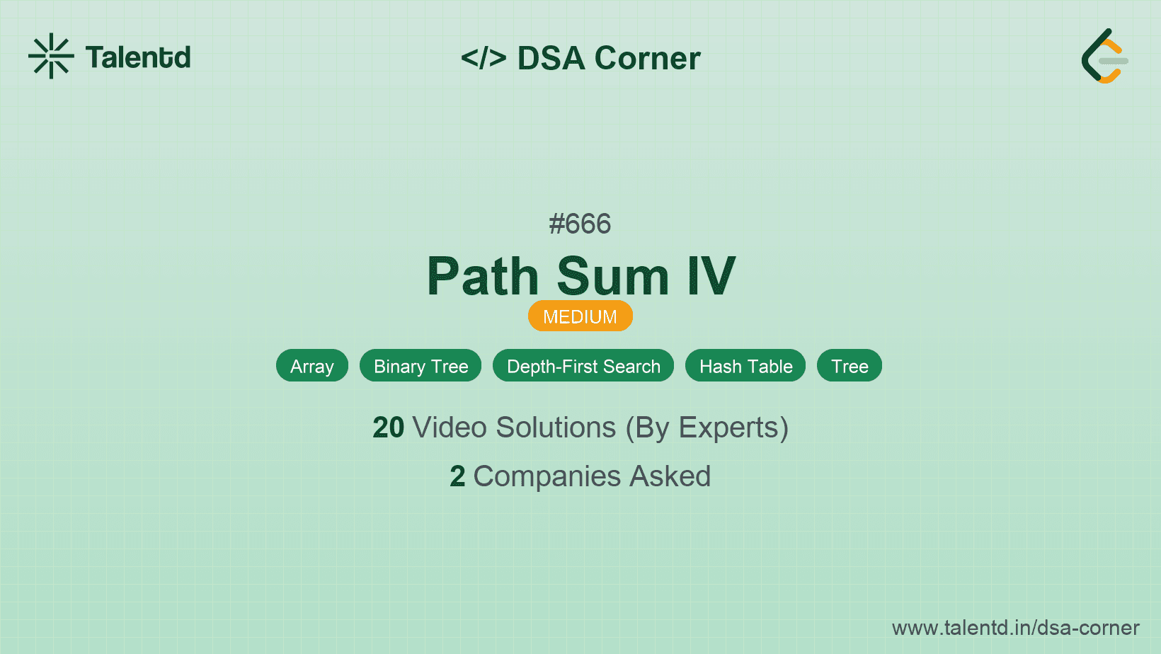 Problem visualization for Path Sum IV