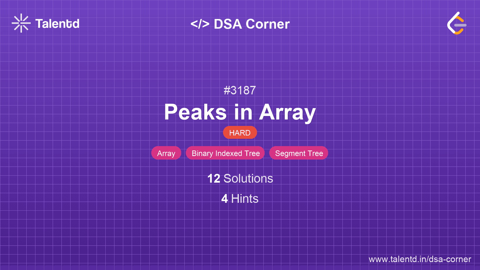 Problem visualization for Peaks in Array