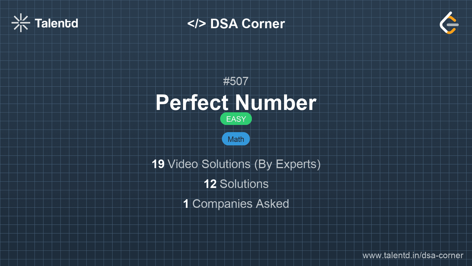 Problem visualization for Perfect Number