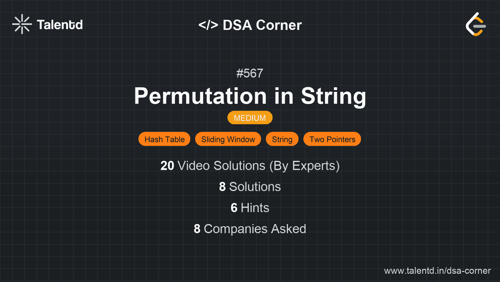 Problem visualization for Permutation in String