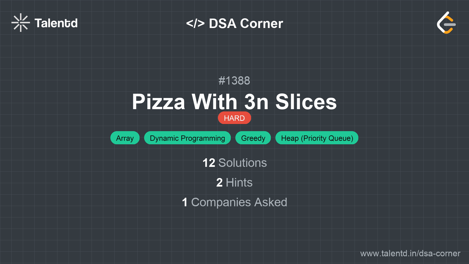 Problem visualization for Pizza With 3n Slices