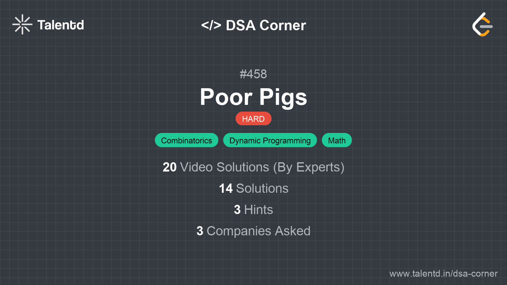 Problem visualization for Poor Pigs