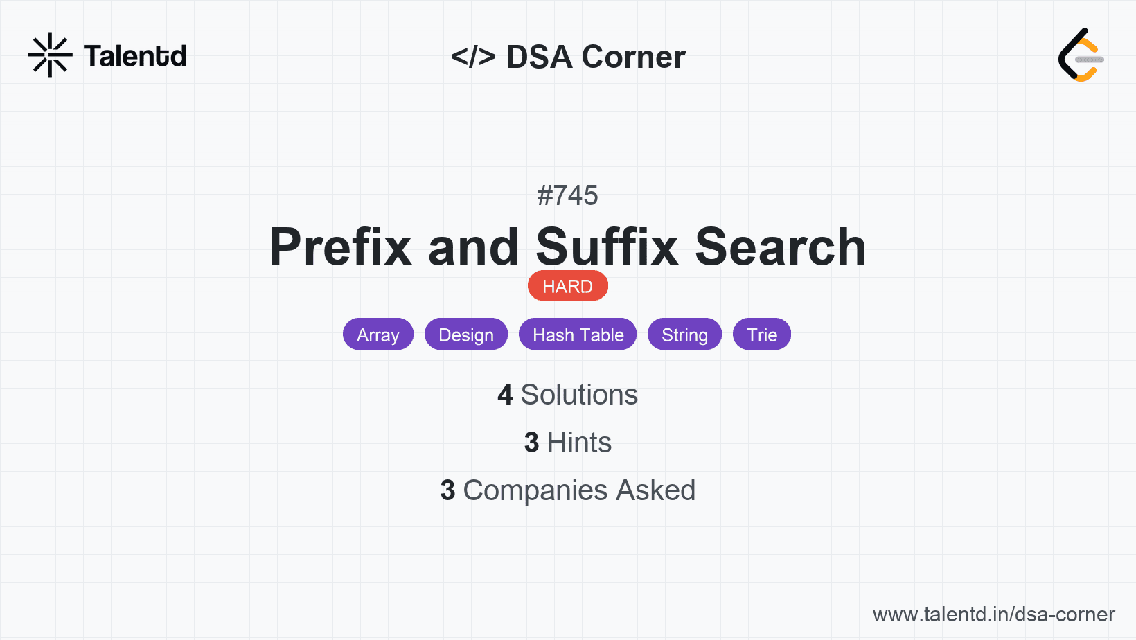 Problem visualization for Prefix and Suffix Search