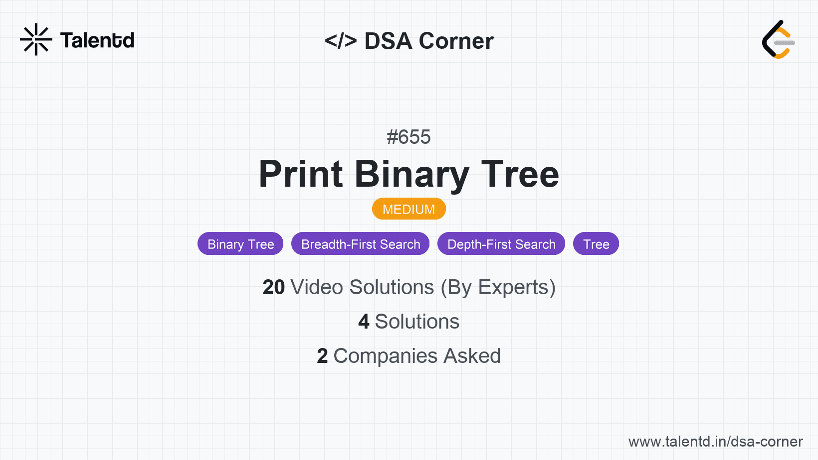 Problem visualization for Print Binary Tree