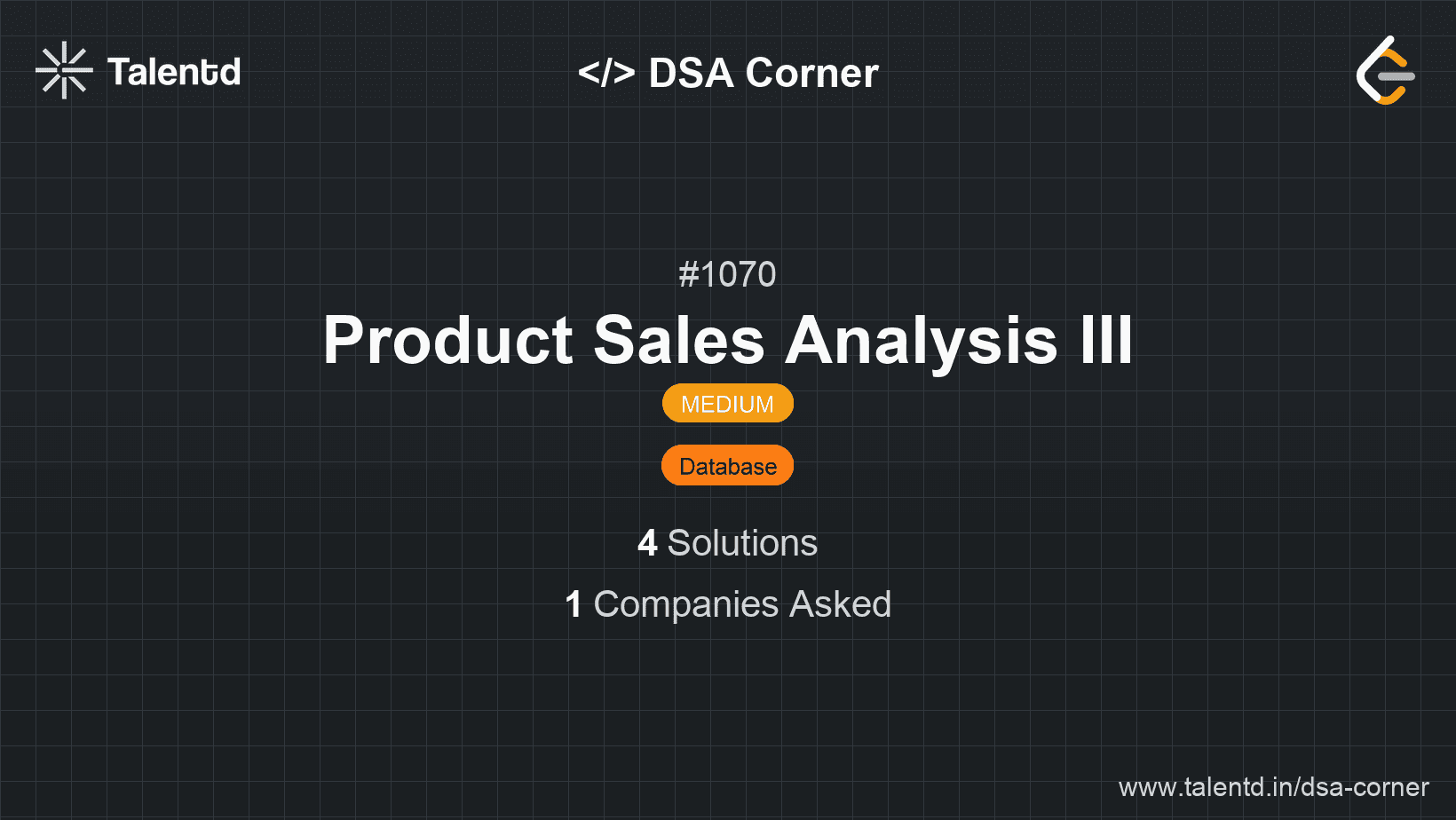 Problem visualization for Product Sales Analysis III