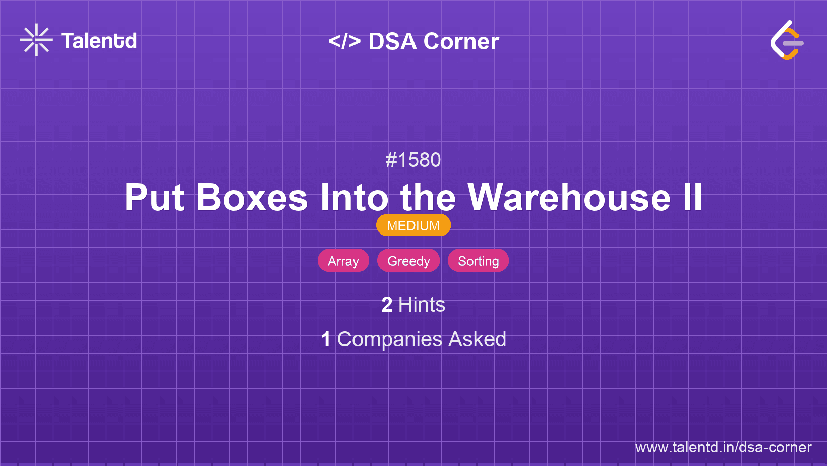 Problem visualization for Put Boxes Into the Warehouse II