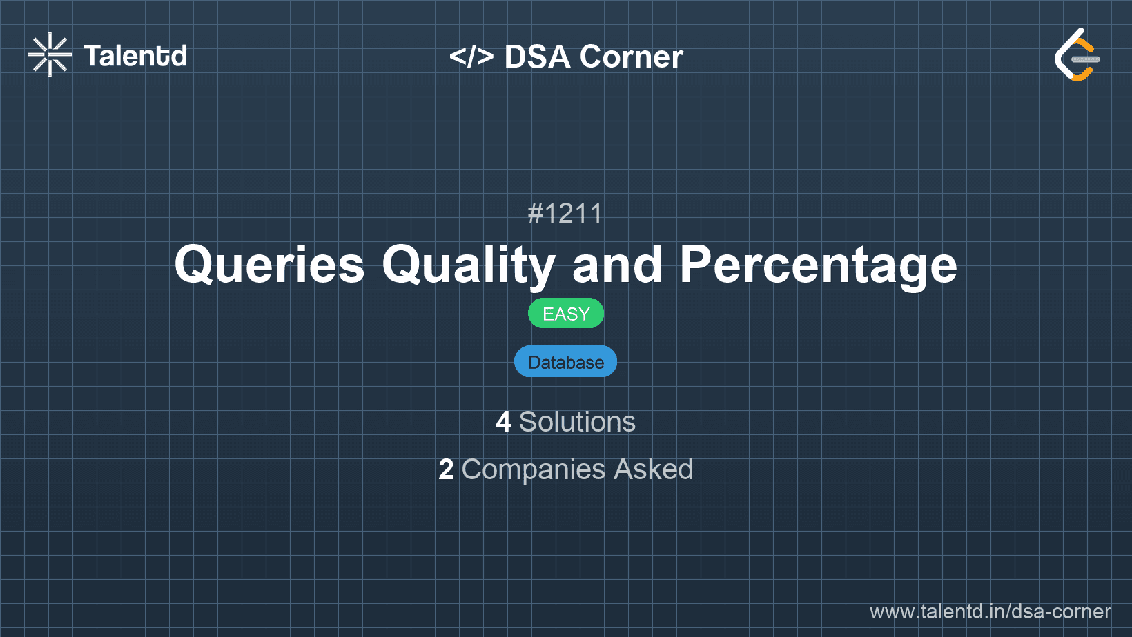 Problem visualization for Queries Quality and Percentage