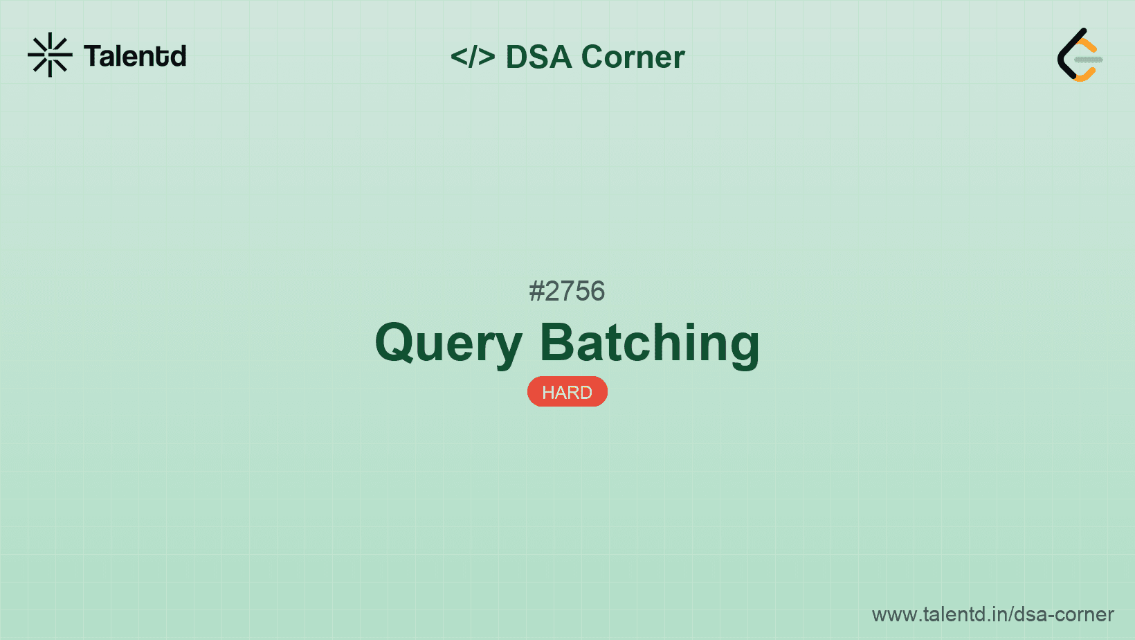 Problem visualization for Query Batching