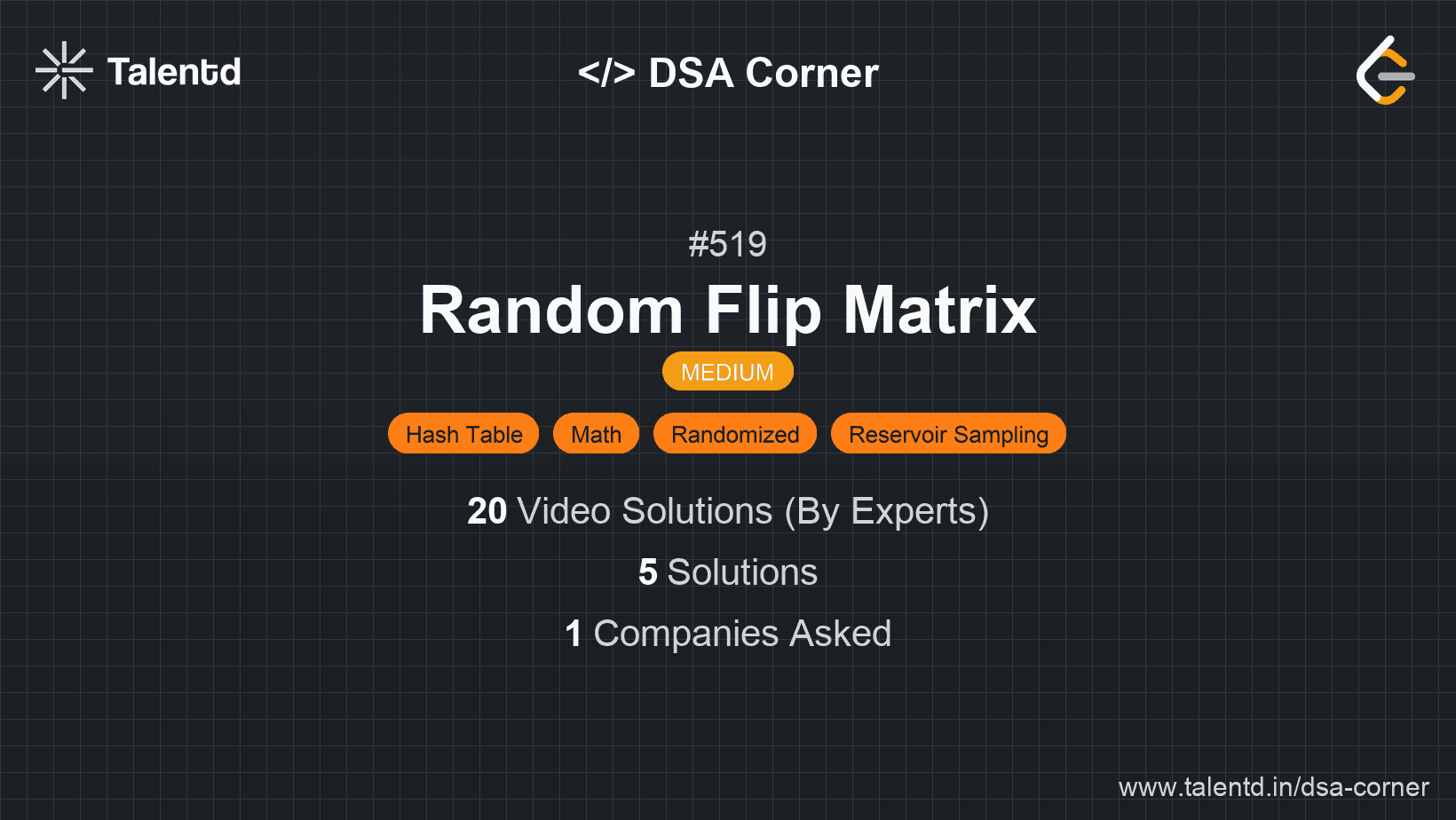 Problem visualization for Random Flip Matrix