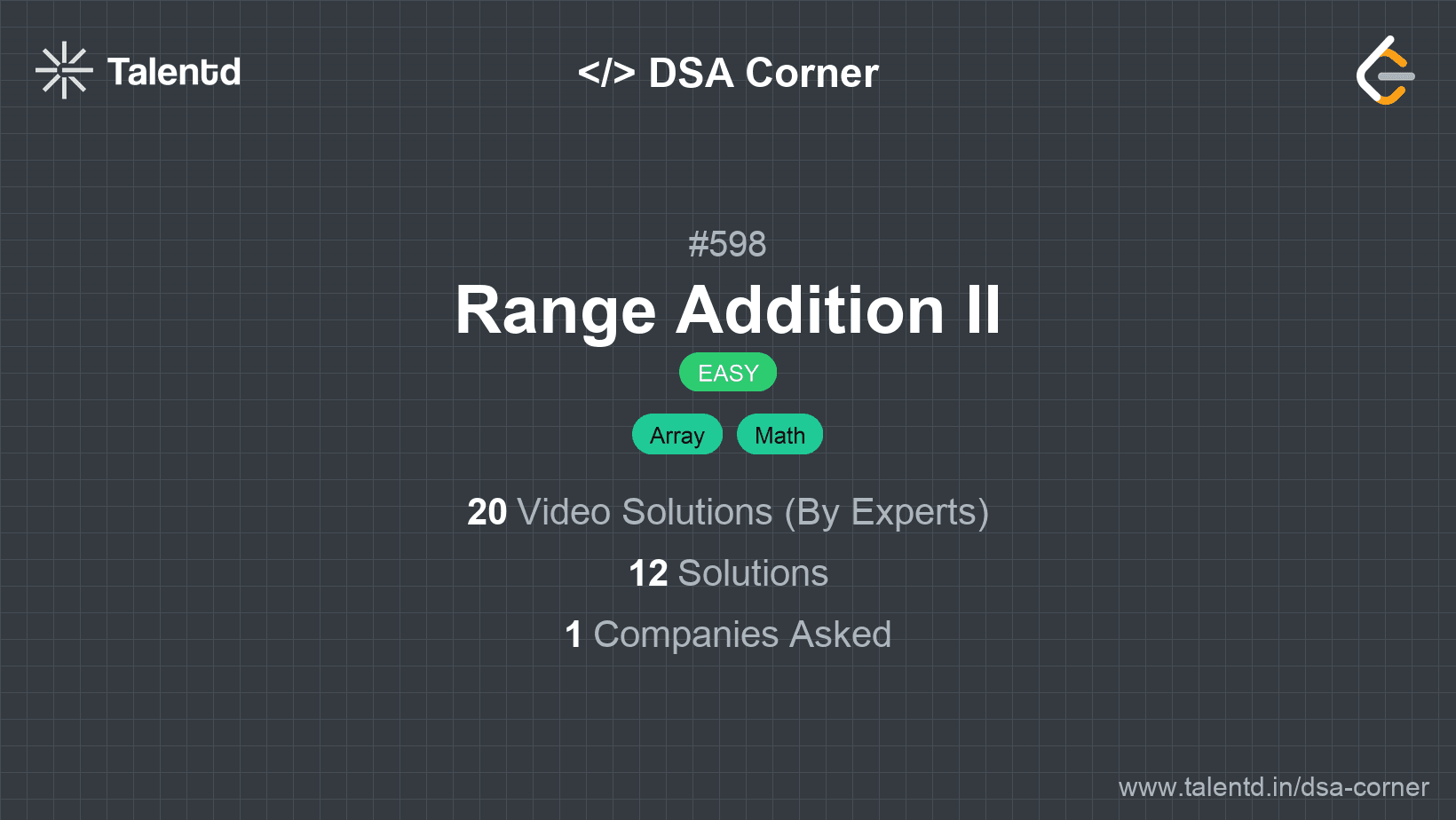 Problem visualization for Range Addition II