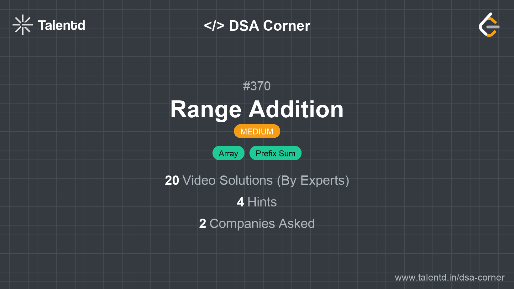 Problem visualization for Range Addition