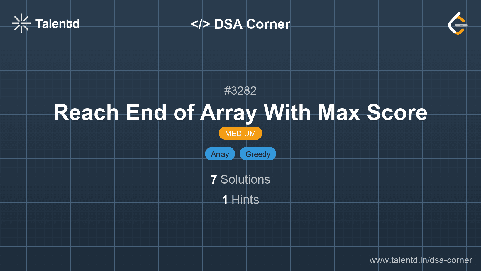 Problem visualization for Reach End of Array With Max Score