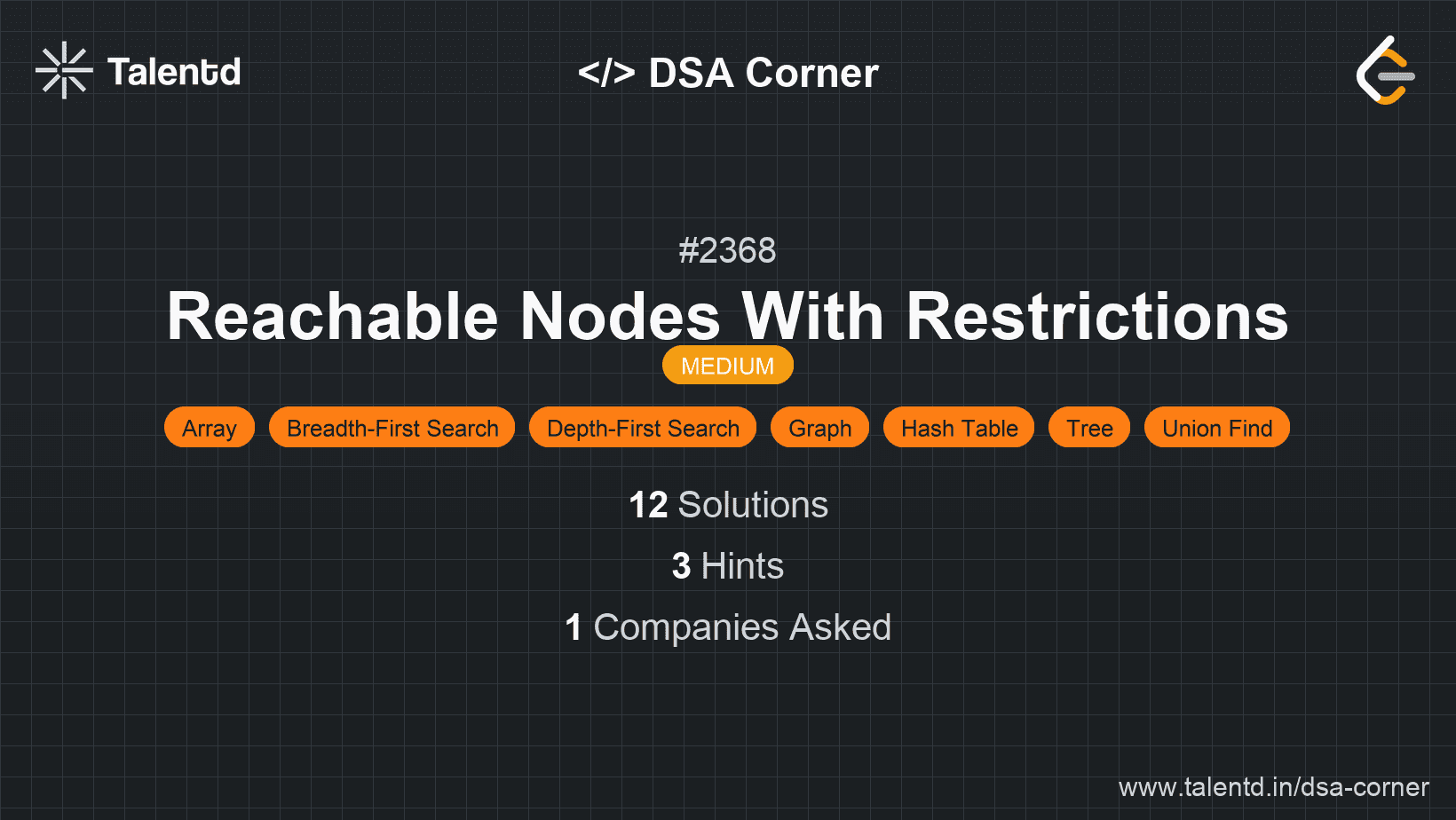 Problem visualization for Reachable Nodes With Restrictions