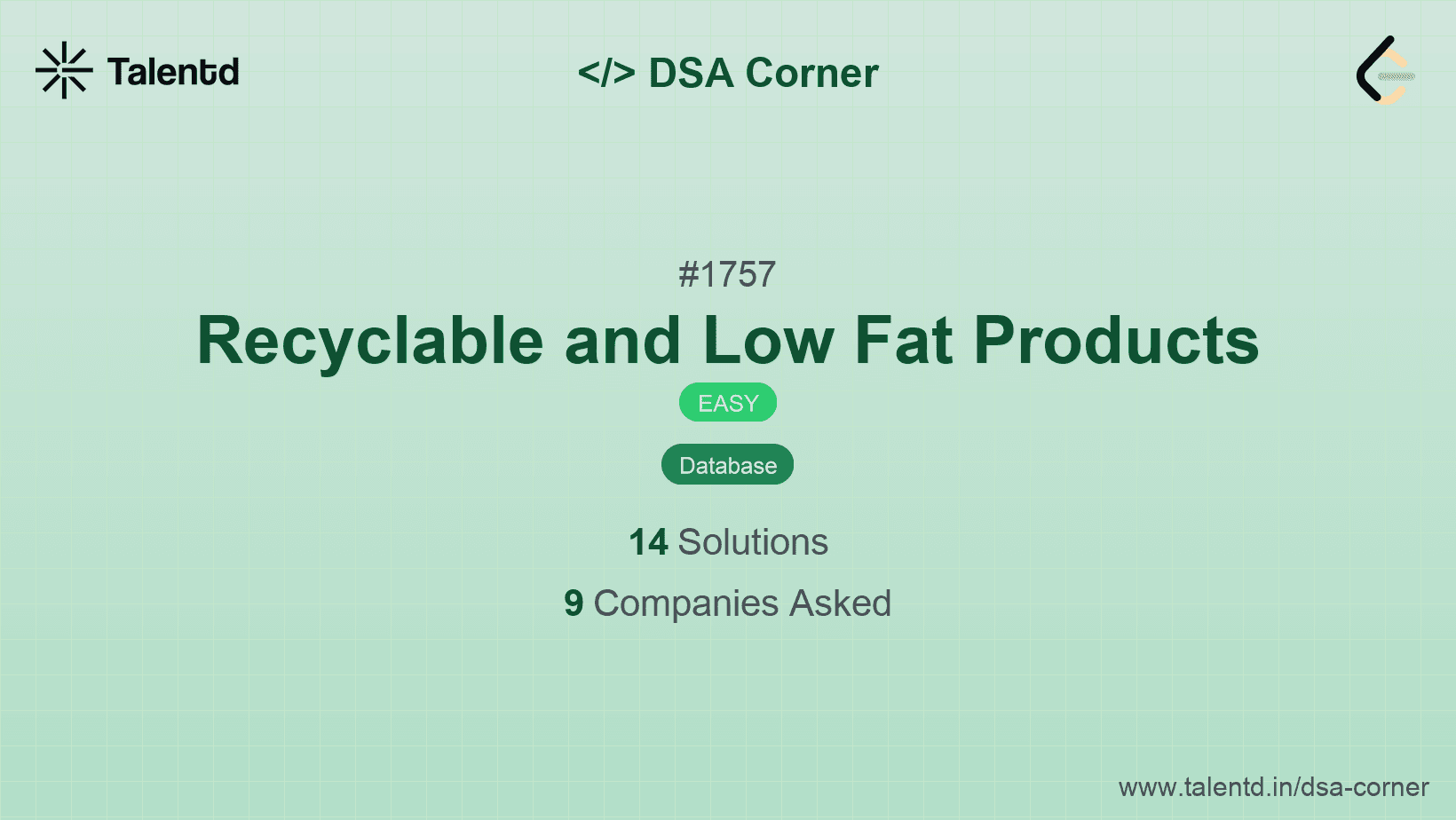 Problem visualization for Recyclable and Low Fat Products