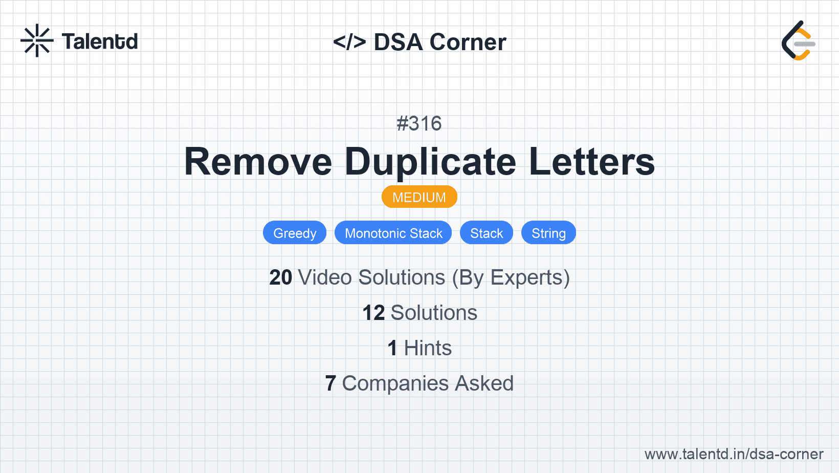 Problem visualization for Remove Duplicate Letters