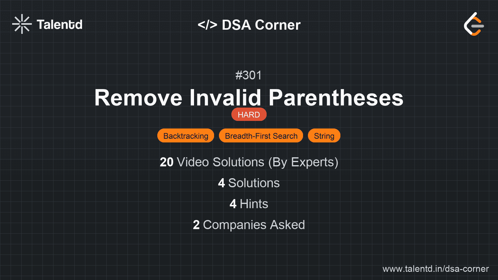 Problem visualization for Remove Invalid Parentheses