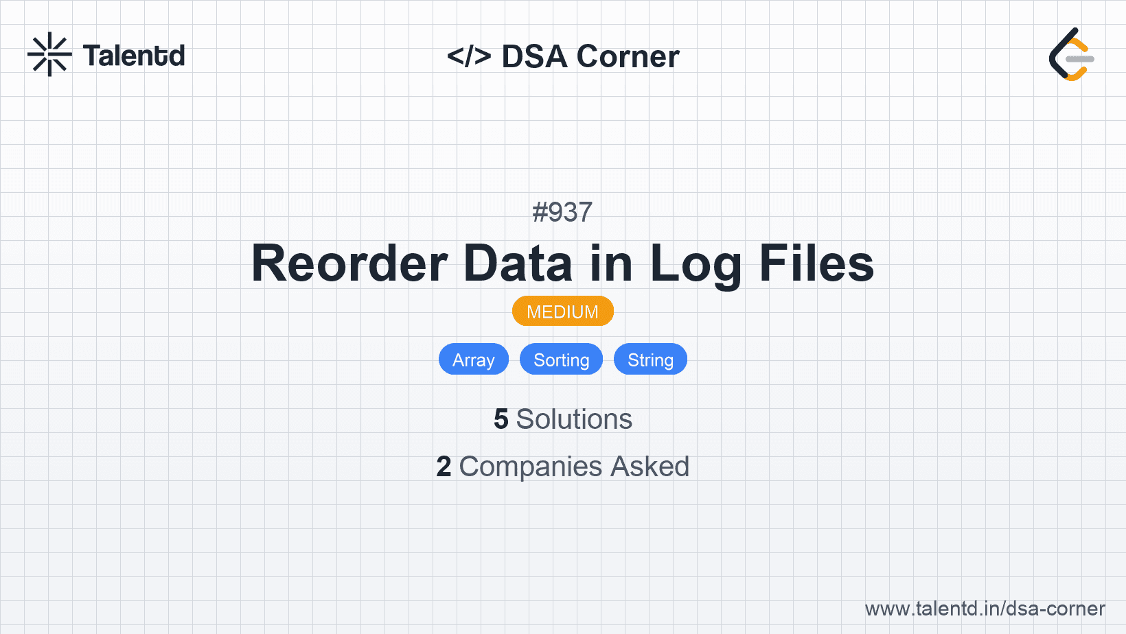 Problem visualization for Reorder Data in Log Files