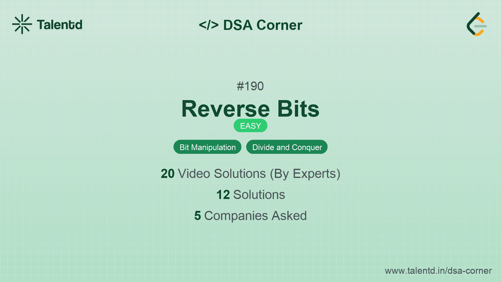 Problem visualization for Reverse Bits