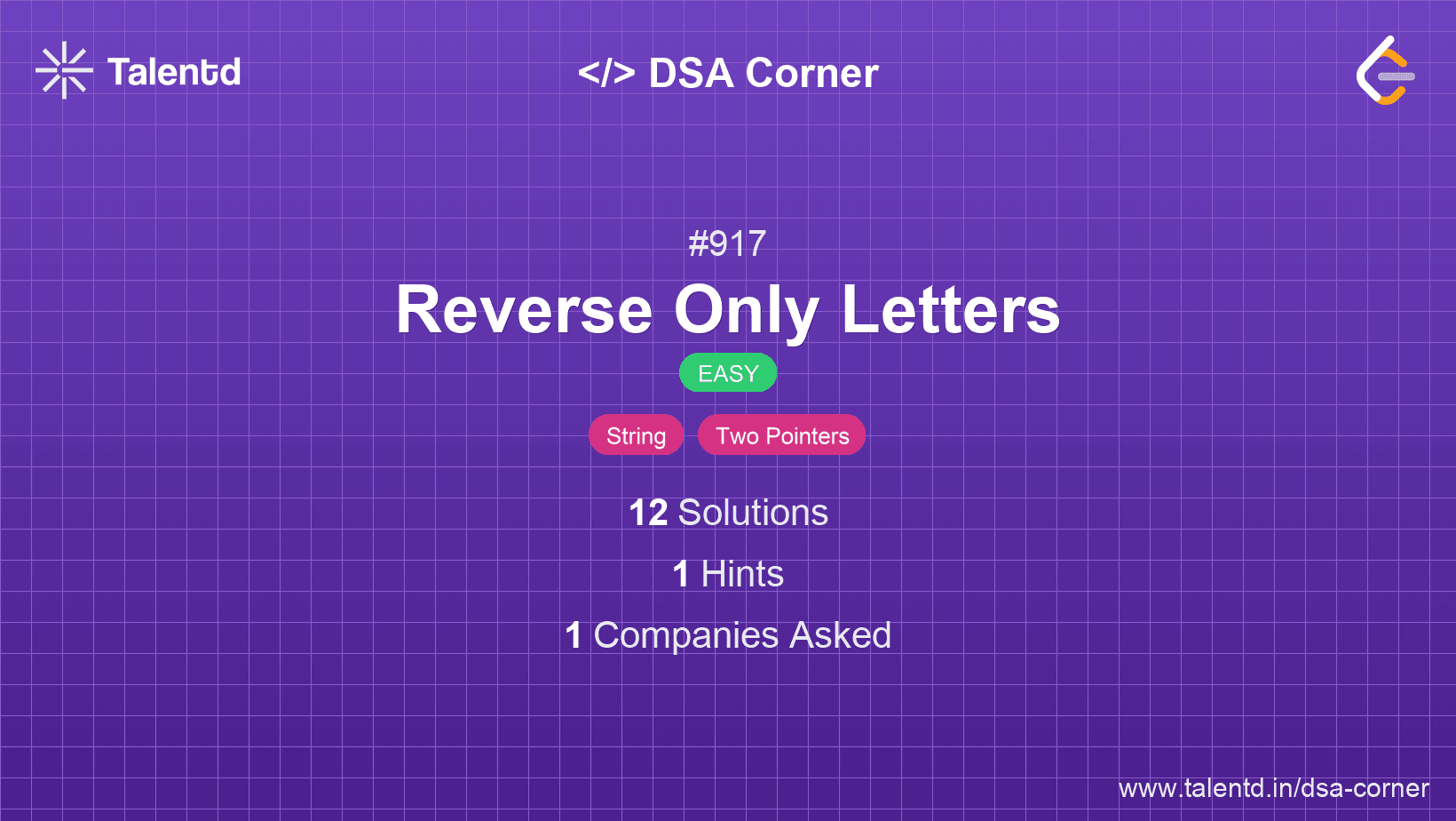 Problem visualization for Reverse Only Letters
