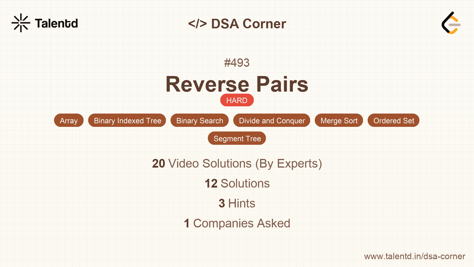 Problem visualization for Reverse Pairs