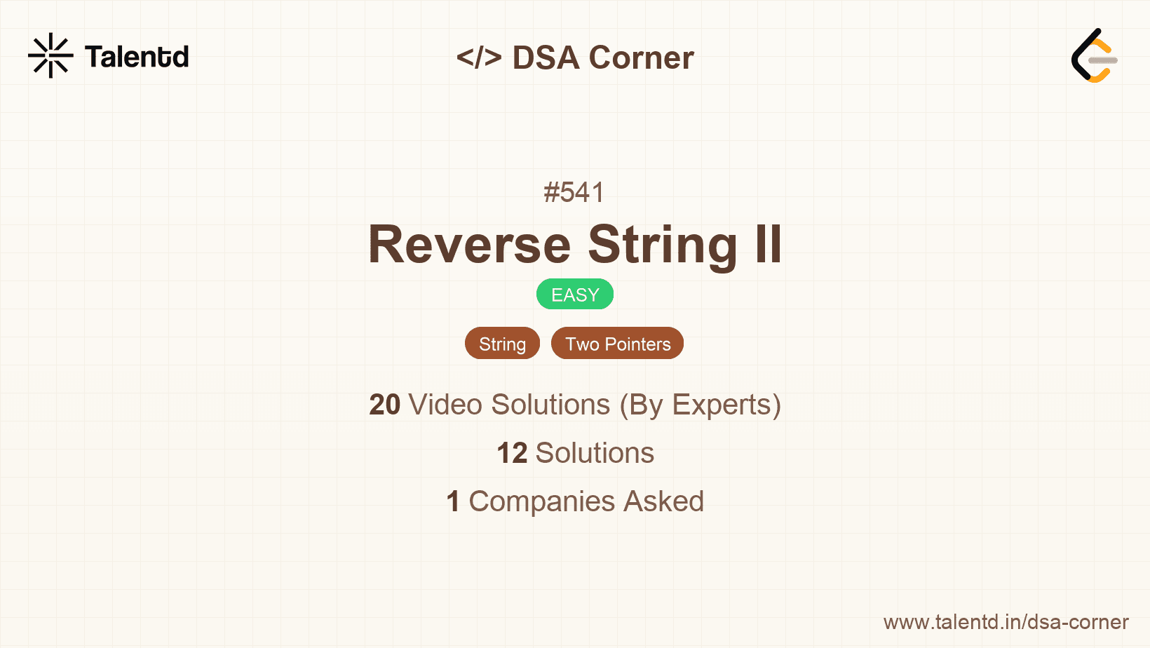 Problem visualization for Reverse String II