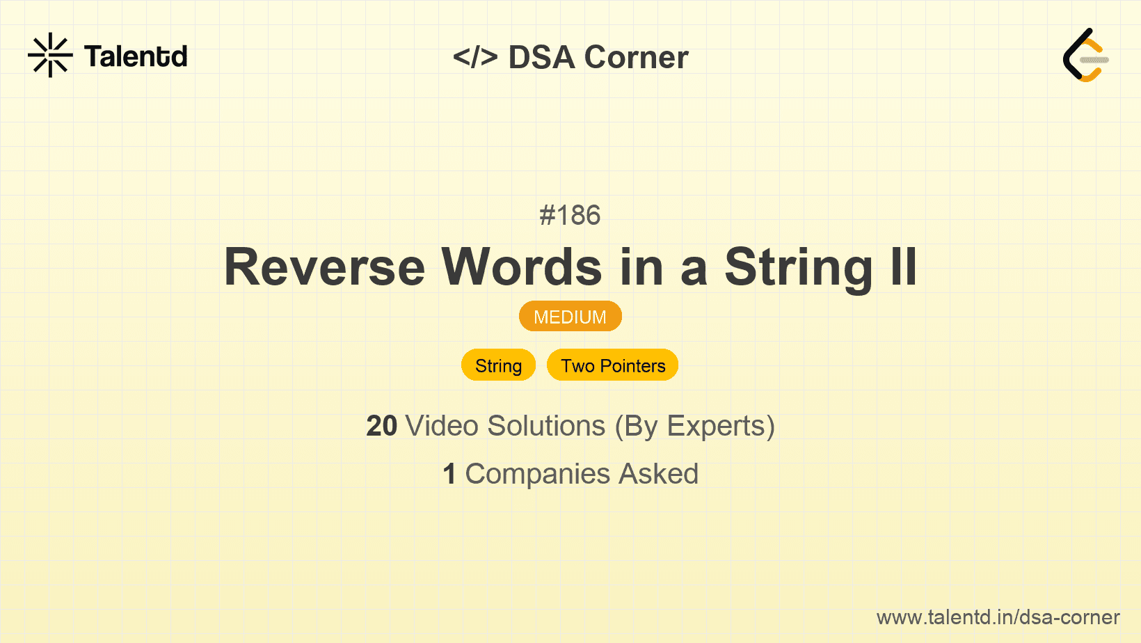 Problem visualization for Reverse Words in a String II