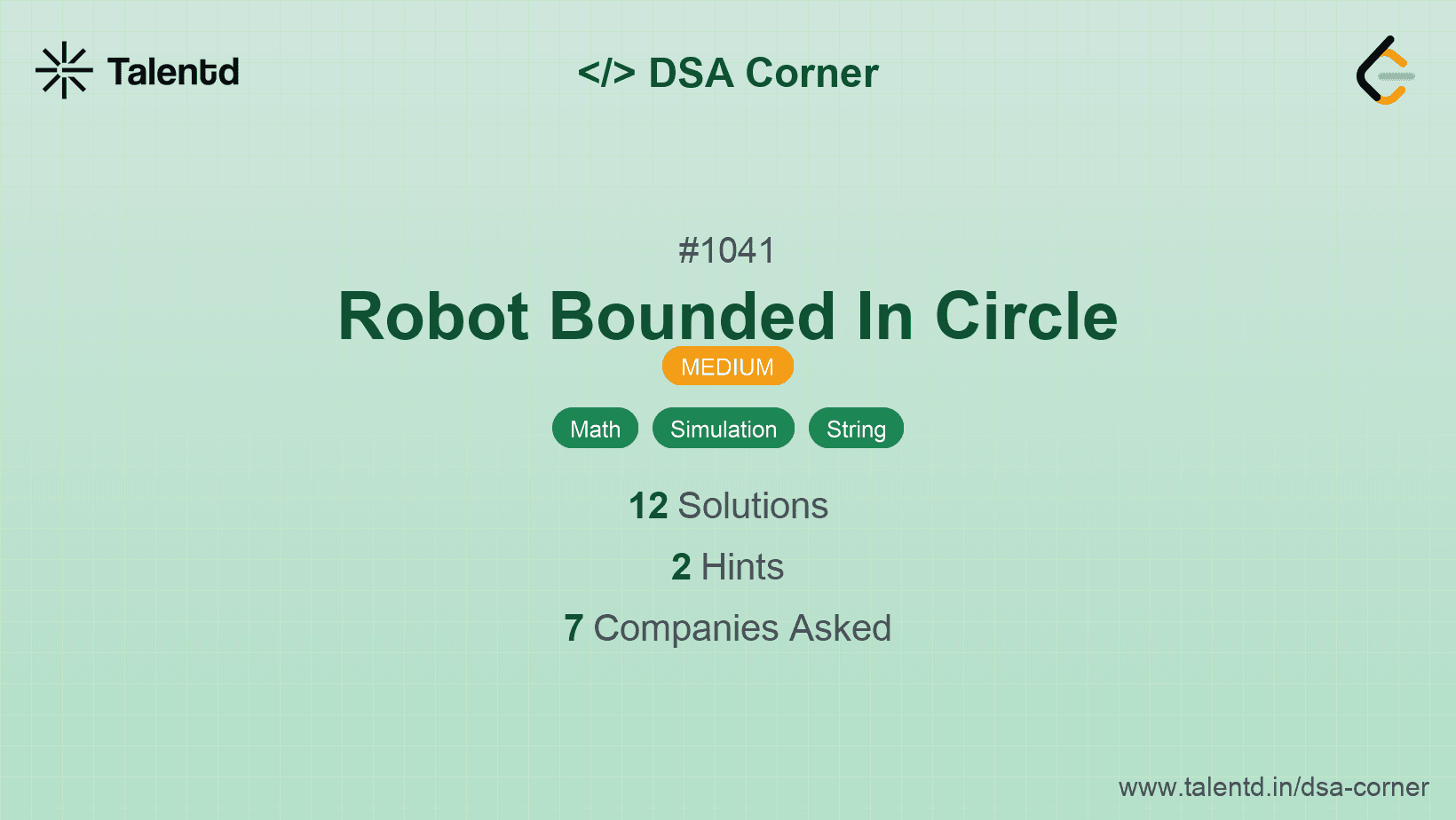 Problem visualization for Robot Bounded In Circle