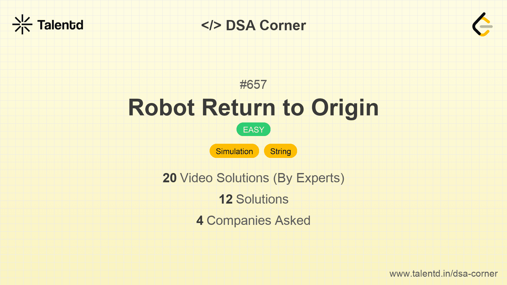 Problem visualization for Robot Return to Origin