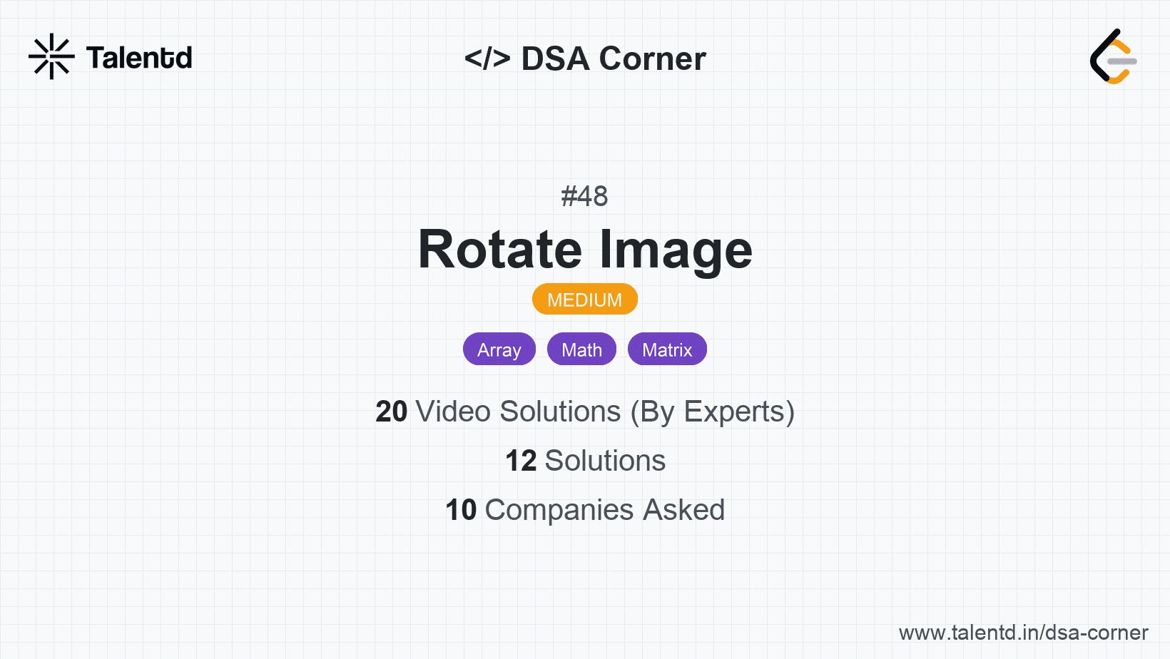 Problem visualization for Rotate Image