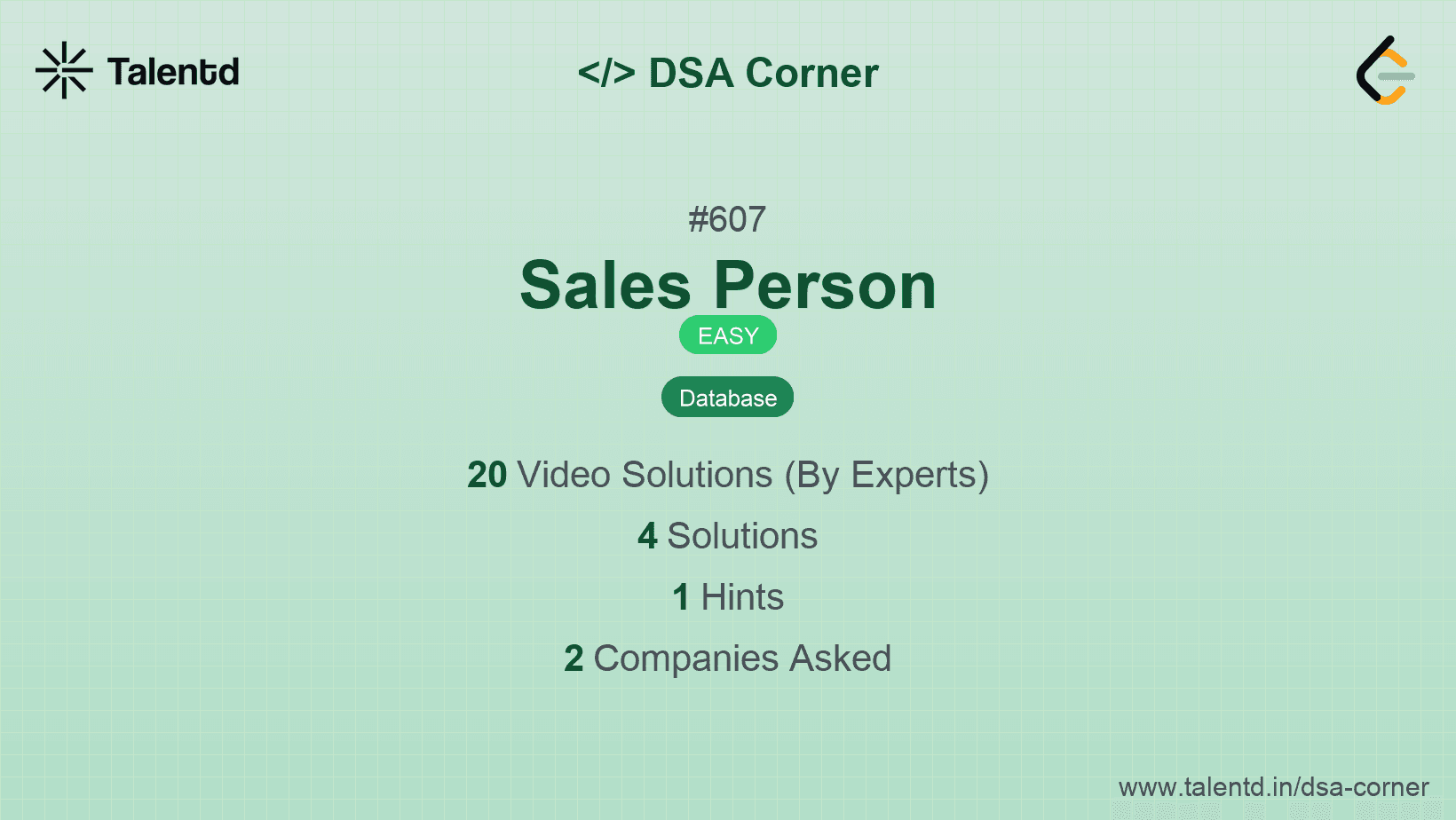 Problem visualization for Sales Person