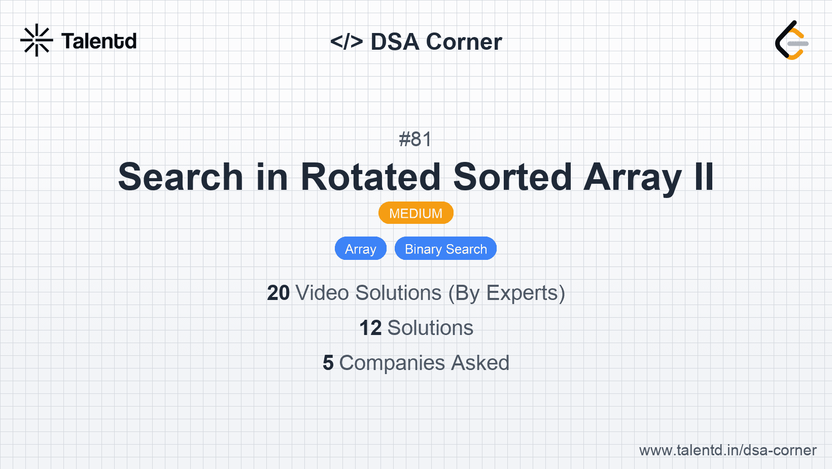 Problem visualization for Search in Rotated Sorted Array II