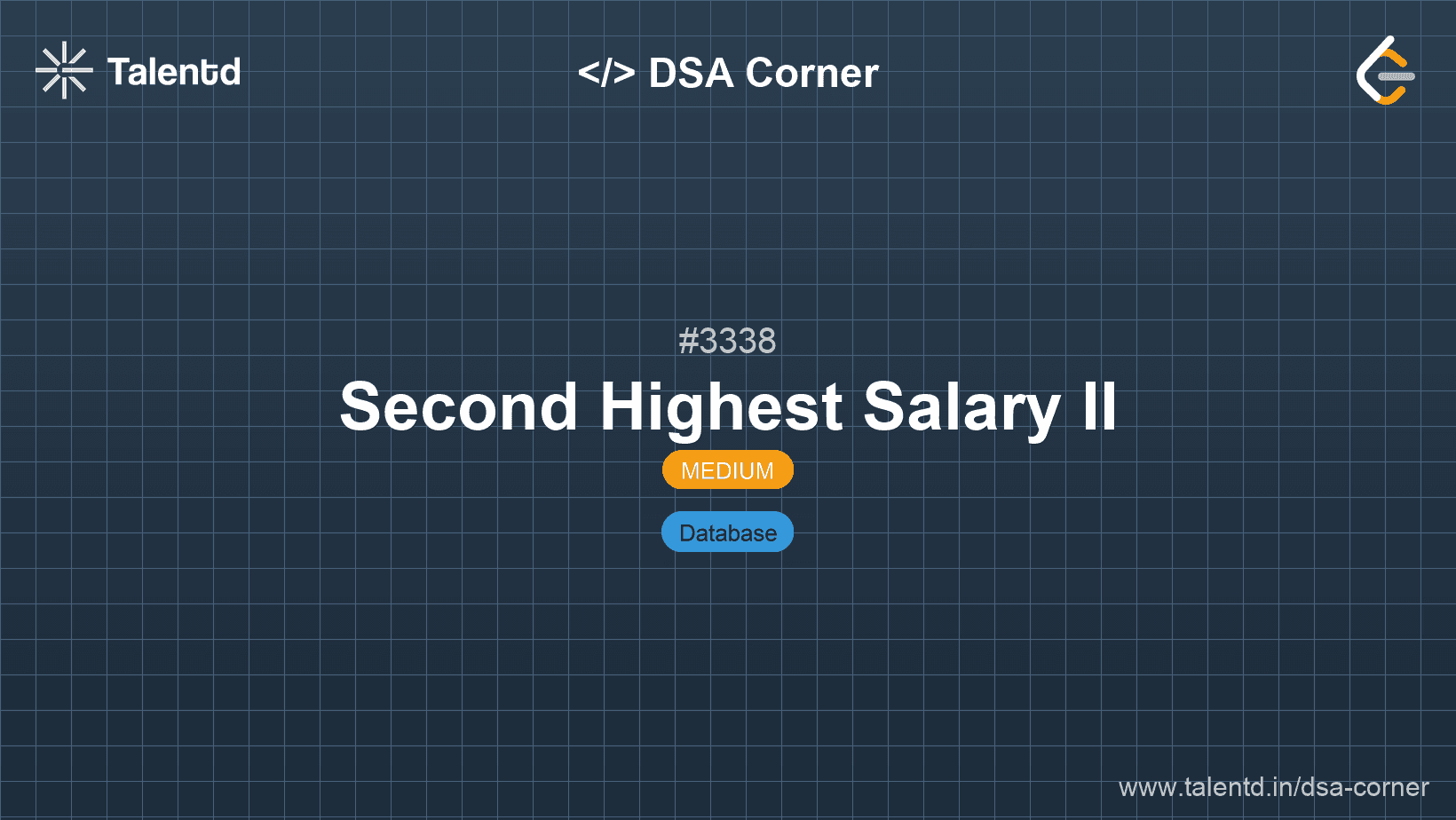 Problem visualization for Second Highest Salary II