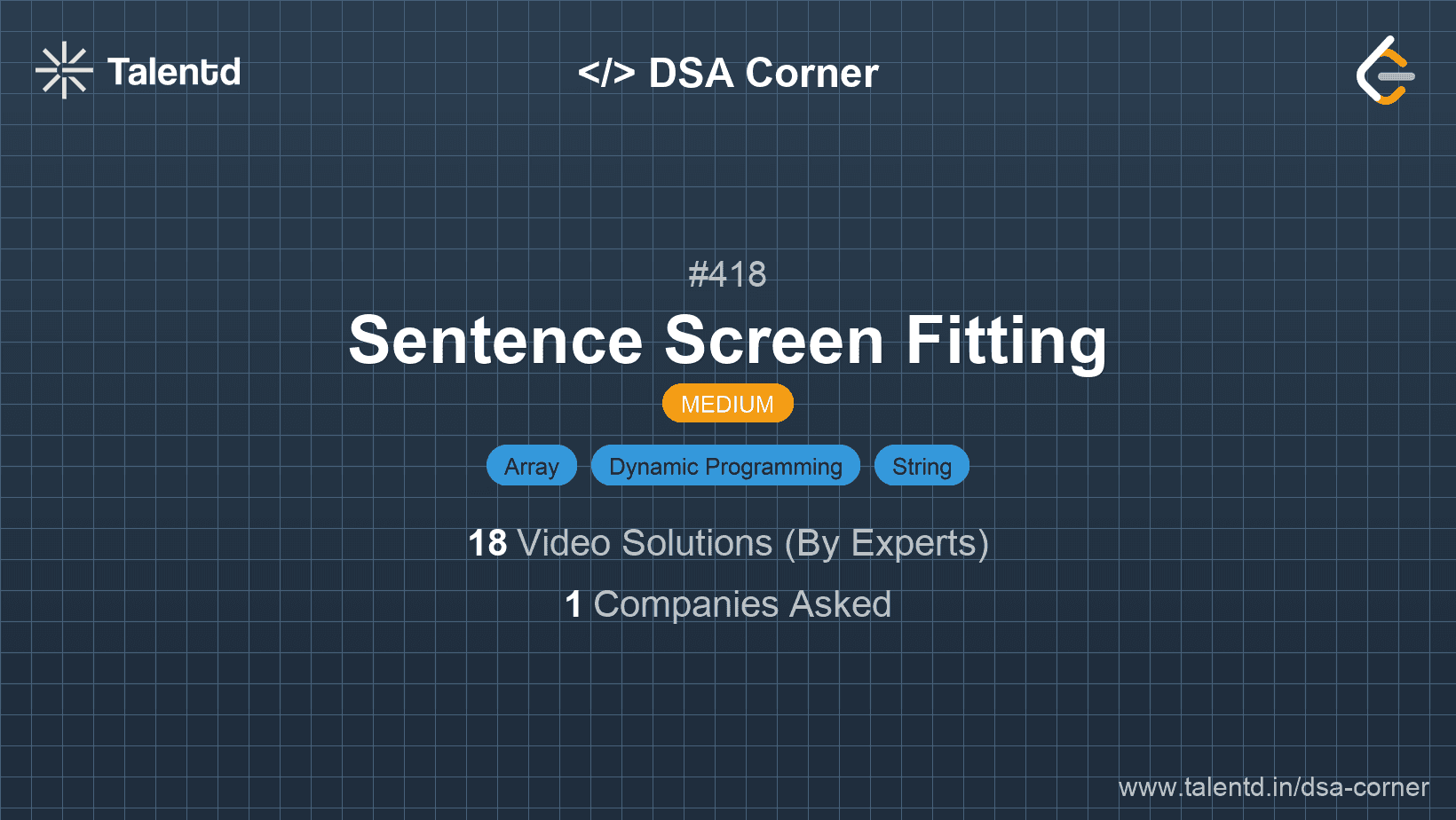 Problem visualization for Sentence Screen Fitting