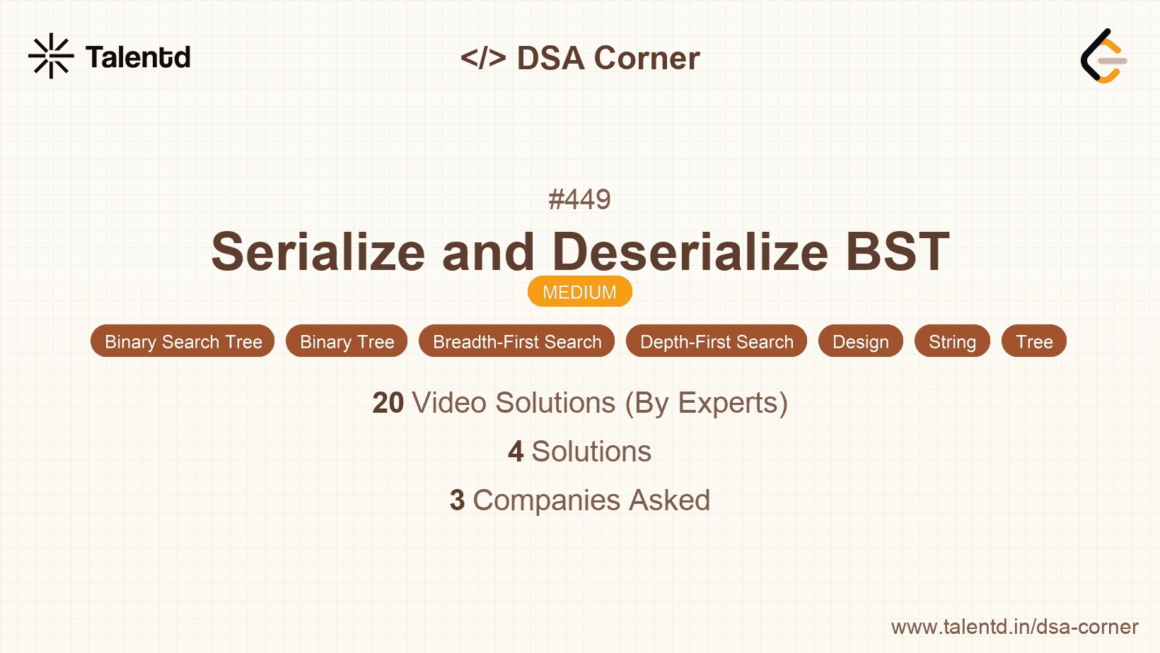 Problem visualization for Serialize and Deserialize BST