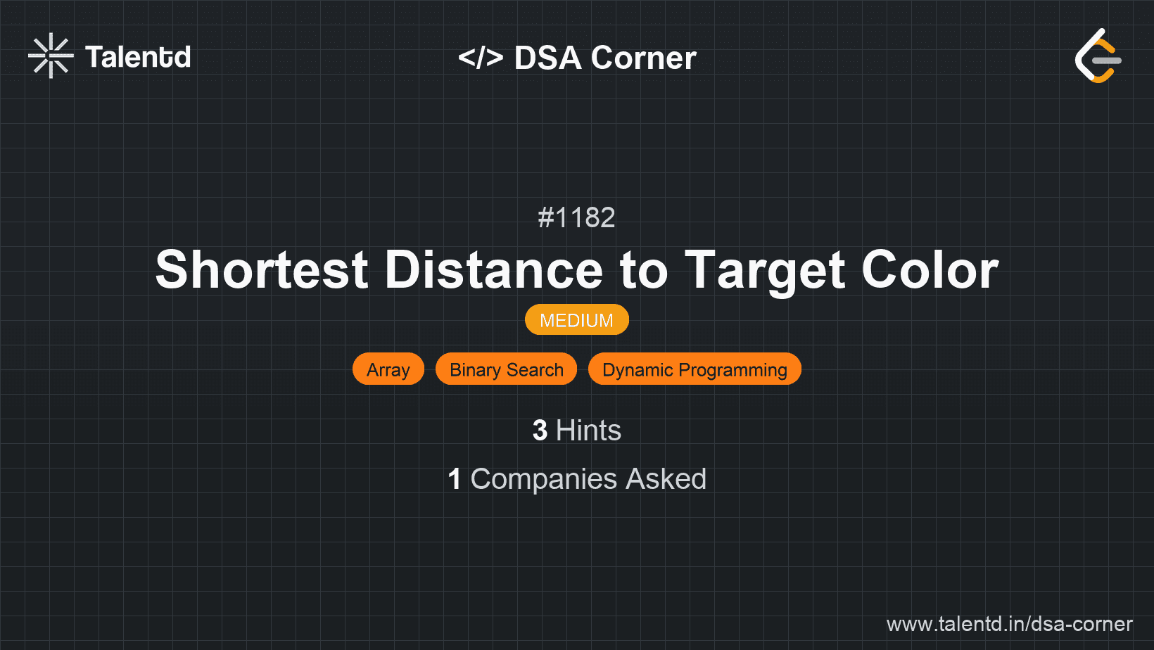 Problem visualization for Shortest Distance to Target Color