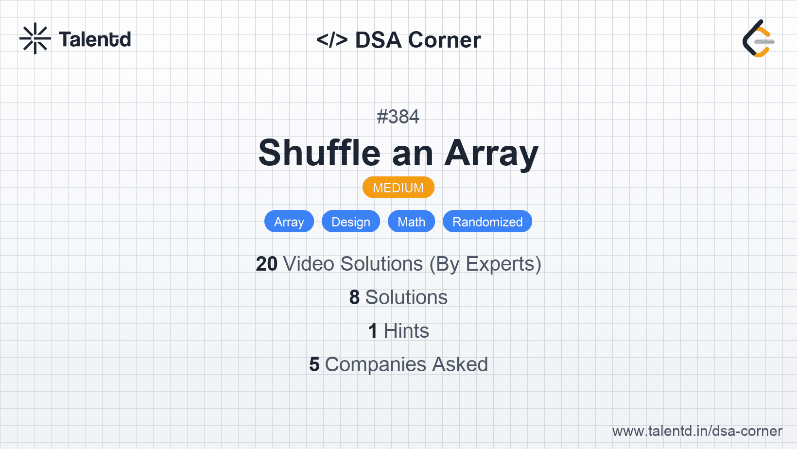 Problem visualization for Shuffle an Array