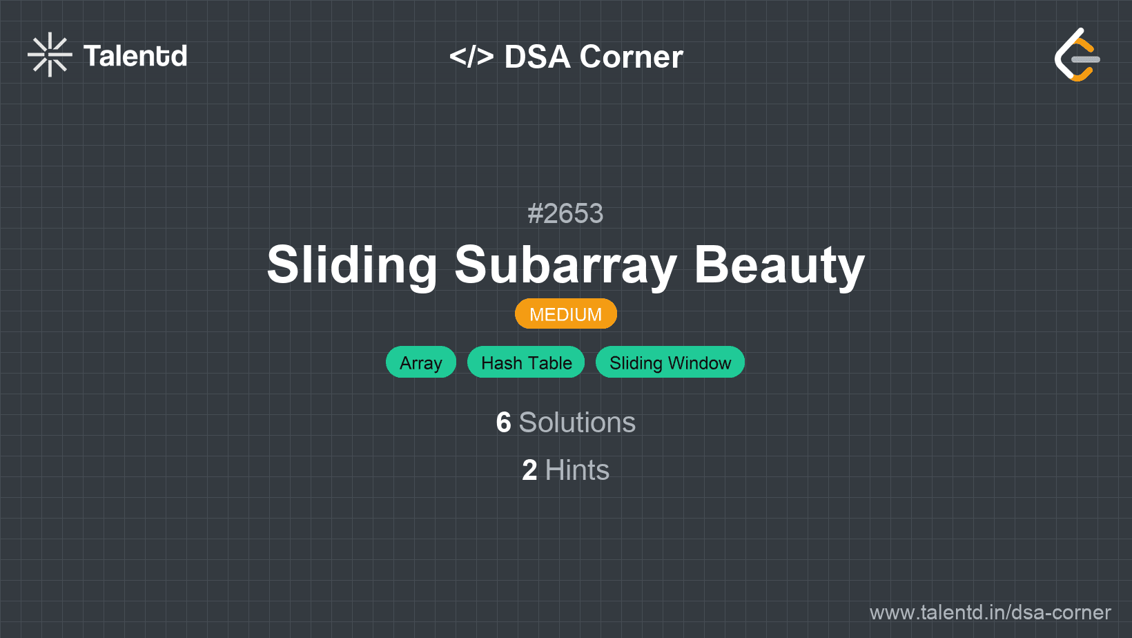 Problem visualization for Sliding Subarray Beauty