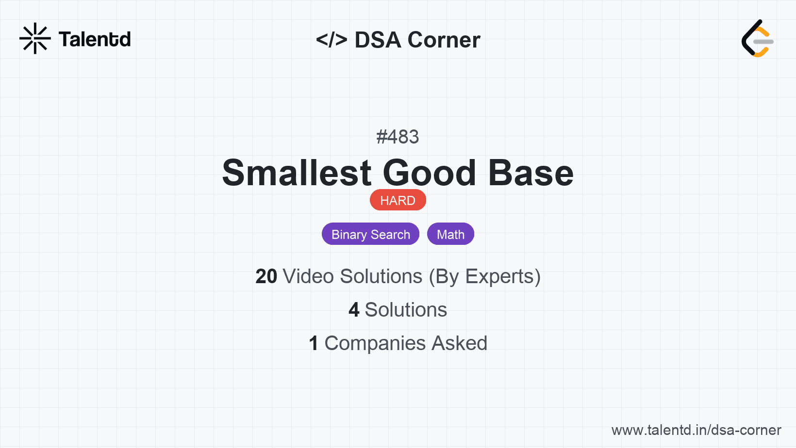 Problem visualization for Smallest Good Base