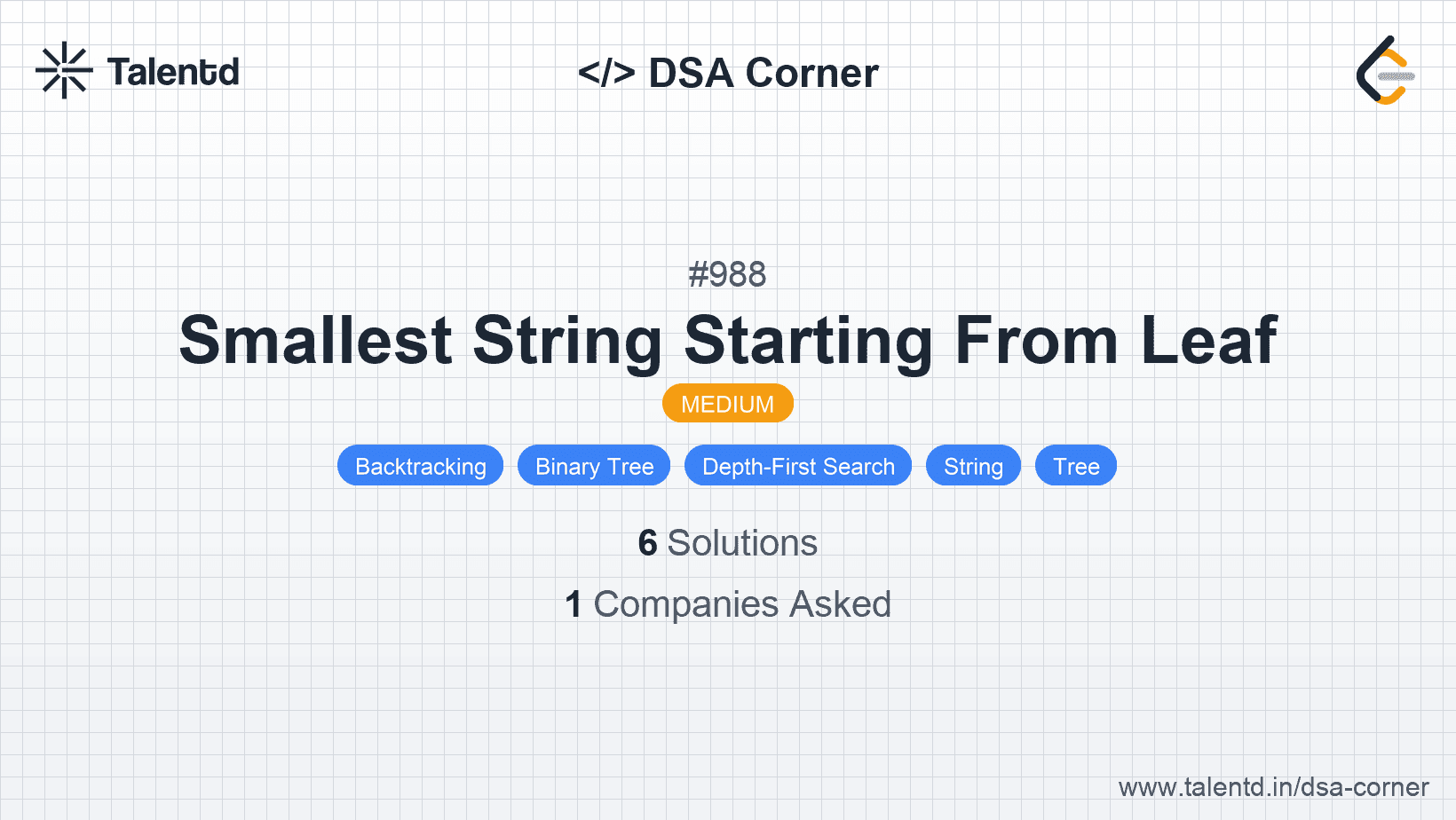 Problem visualization for Smallest String Starting From Leaf