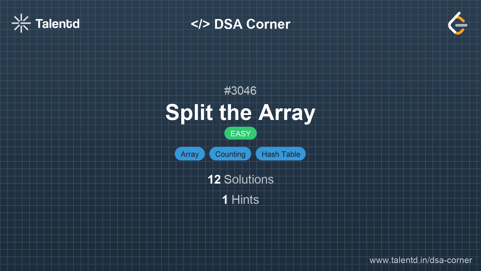 Problem visualization for Split the Array