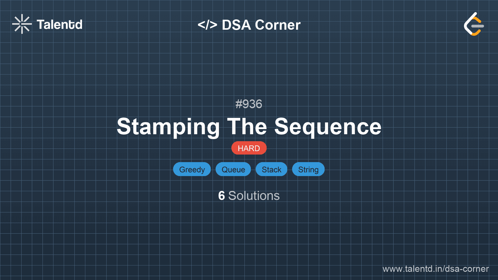 Problem visualization for Stamping The Sequence